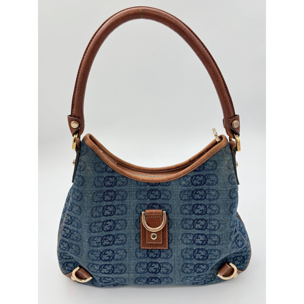 Gucci GG Denim Abbey Shoulder Bag